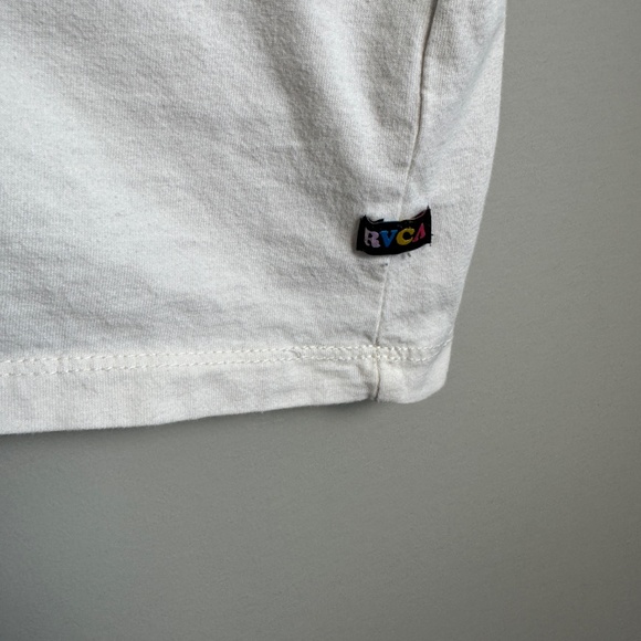 RVCA Men's Reaper Skull Short Sleeve T-Shirt Off-White Large Artist Network Prog - Picture 4 of 15